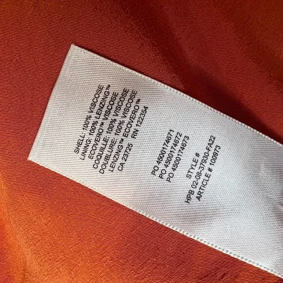 Aritzia Sunday Best Button Down Mini Dress Women Sz 4 Red Orange Short Sleeve - Picture 15 of 15